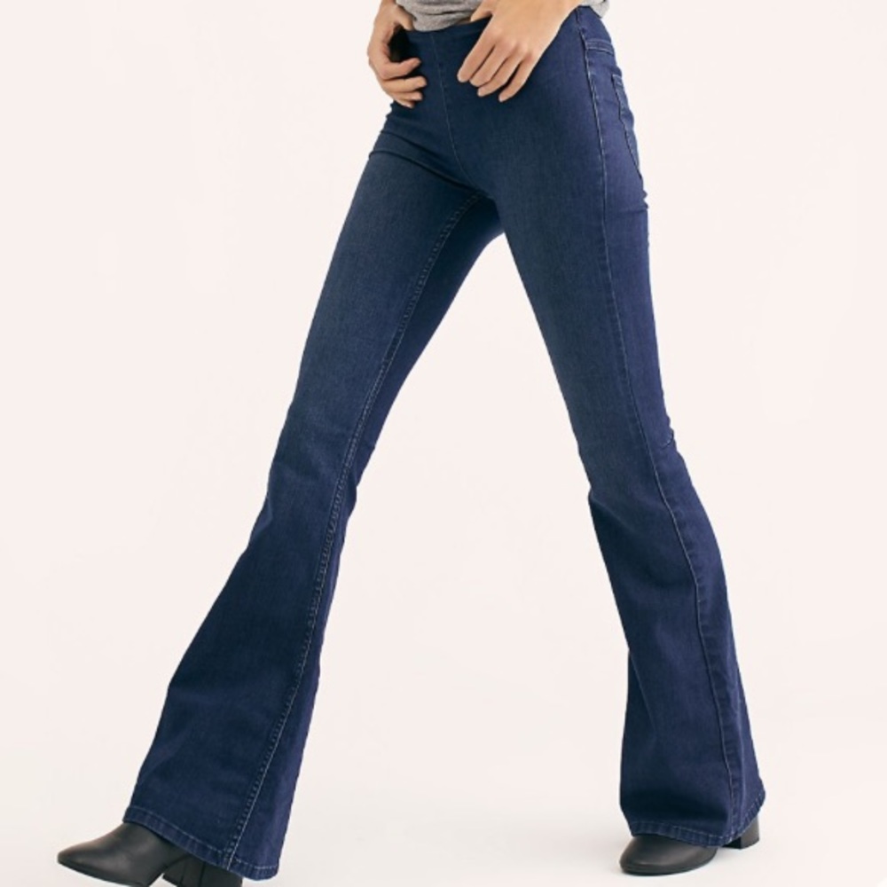 Penny Pull-On Flare Jeans